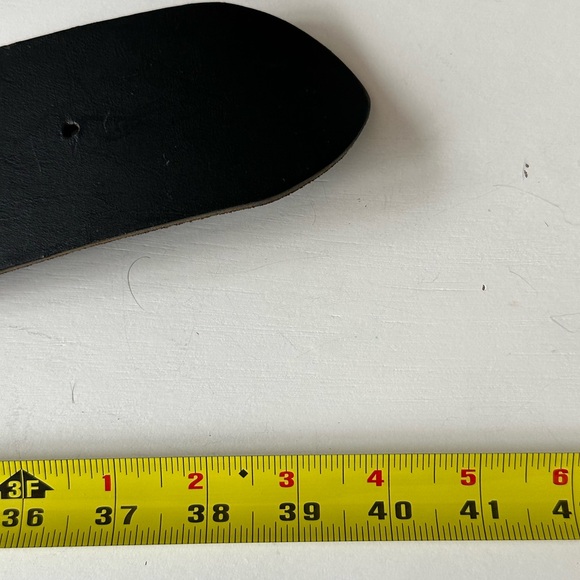 RUGBY Ralph Lauren Womens Wide Black Leather Belt Lion Crest Buckle Size Large - Picture 12 of 14